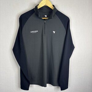 Macade Golf Performance Quarter Zip Pullover Black Gray Men’s XL Slim Fit